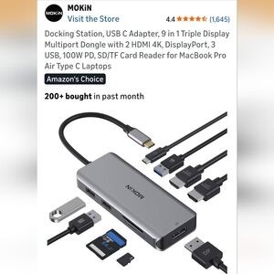 MOKiN Docking Station, USBC, 9 In 1